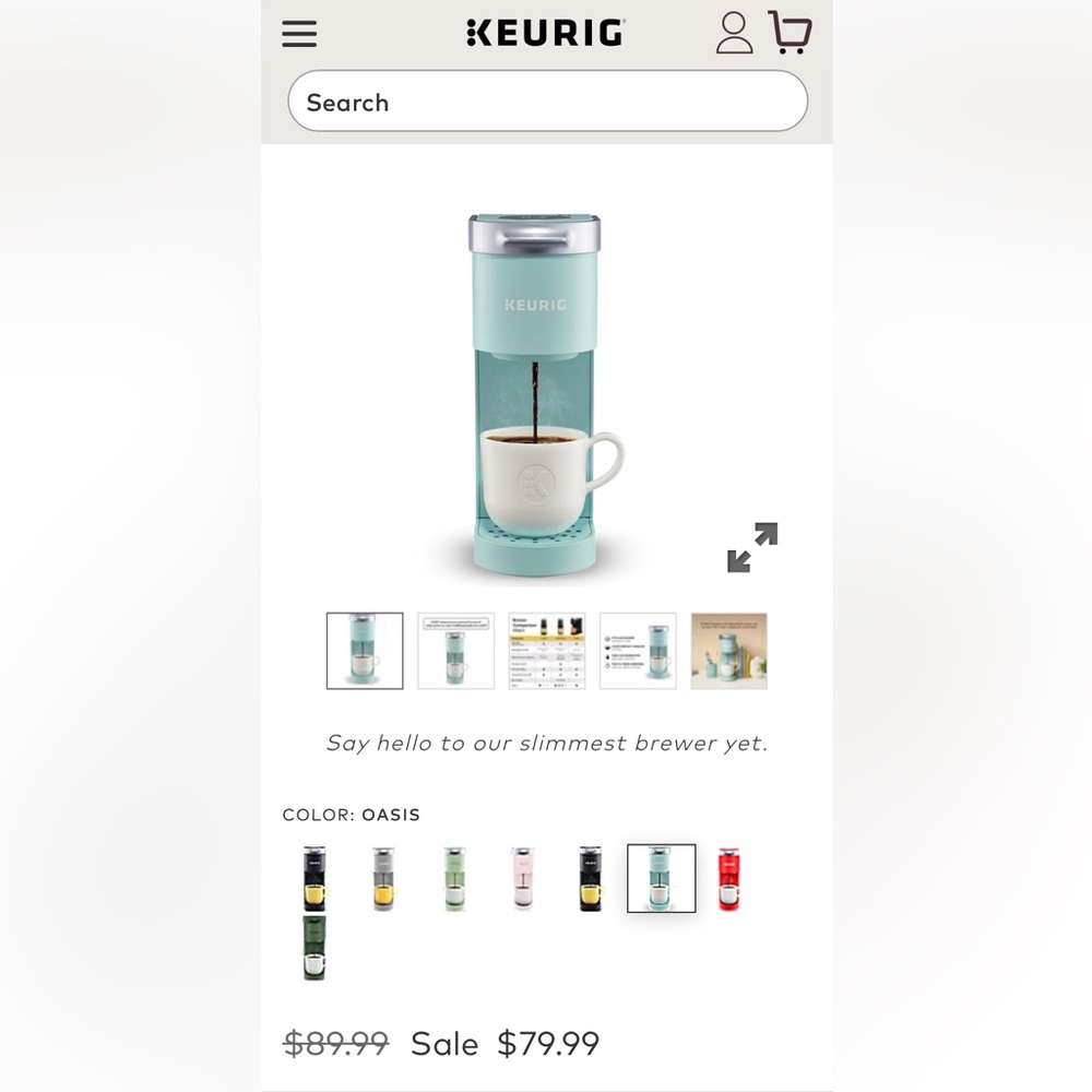Light blue kuerig.